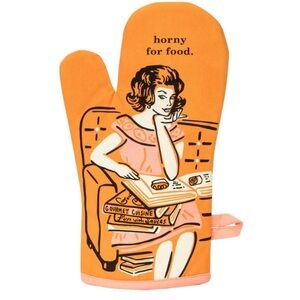 Blue Q Horny For Food Oven Mitt NWT, Funny